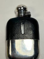 James Dixon & Sons - Flasque - Sheffield, Cuir, Verre -