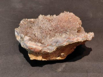 Roze/paars druzy kwarts Kristalcluster - Hoogte: 7 cm -