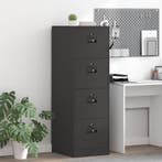 vidaXL Bestandkast 2 pcs Zwart 44 x 50 x 139 cm Koudgewalst, Verzenden, Nieuw
