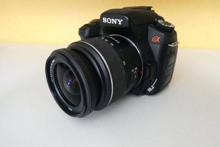 Sony Alpha-300 met Sony 18-55mm AF lens Digitale camera, Audio, Tv en Foto, Fotocamera's Digitaal