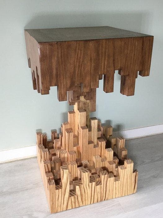 DOMYS - Tafel - Hout - TABEL PIXEL, Antiek en Kunst, Kunst | Designobjecten