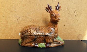 Michel Caugant - Set kommen (3) - Dieren - Porselein - Reeen