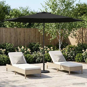 vidaXL Tuinparasol 300 x 300 cm Polyester Rechthoekig, Verzenden, Nieuw