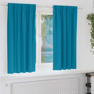vidaXL Blackout Gordijnen met Ringen 2 st Turquoise 175 x, Verzenden, Nieuw