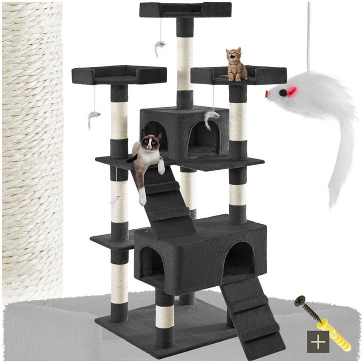Krabpaal Barney 170cm - zwart, Dieren en Toebehoren, Katten-accessoires, Verzenden