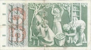 Suisse Schweiz Pick 48 a 50 Franken 04/05/1961 Ss, Verzenden, België