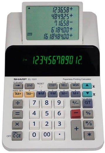 Sharp EL1501 rekenmachine wit 12-cijferig, Verzenden, Nieuw in verpakking