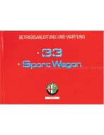 1991 ALFA ROMEO 33 | SPORTWAGON INSTRUCTIEBOEKJE DUITS