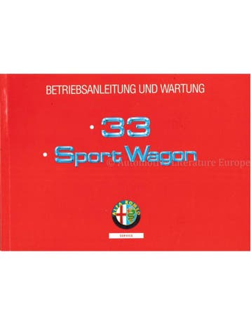 1991 ALFA ROMEO 33 | SPORTWAGON INSTRUCTIEBOEKJE DUITS