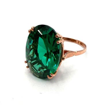 Zonder minimumprijs - Ring - 9 kt. Roségoud, Zilver Spinel, Nieuw