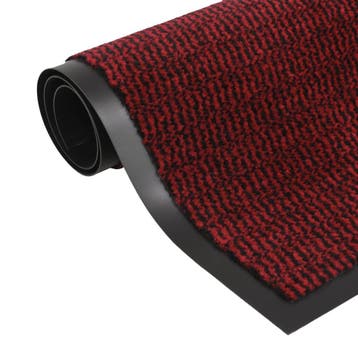 vidaXL Droogloopmat rechthoekig getuft 90x150 cm rood, Verzenden, Nieuw