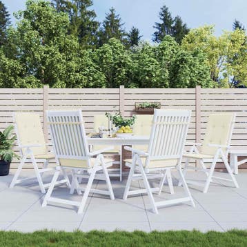vidaXL Tuinstoelkussens 6 st hoge rug 120x50x3 cm stof, Verzenden, Nieuw