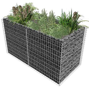 vidaXL Gabion plantenbak verhoogd 180x90x100 cm staal, Verzenden