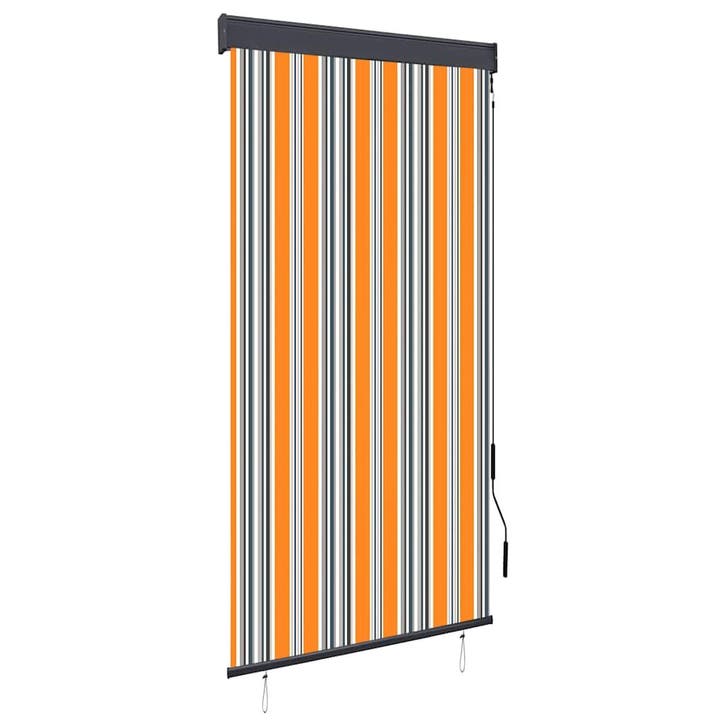 vidaXL Rolgordijn voor buiten 80x250 cm geel en blauw, Huis en Inrichting, Stoffering | Gordijnen en Lamellen, Nieuw, Verzenden