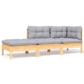 Loungeset 3-delig | Tweede kansje | OP = OP, Verzenden, 3 zitplaatsen, Zo goed als nieuw, Loungeset