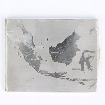 Indonesië. Sigaretten etui. - Sigarettenhouder - .925 zilver