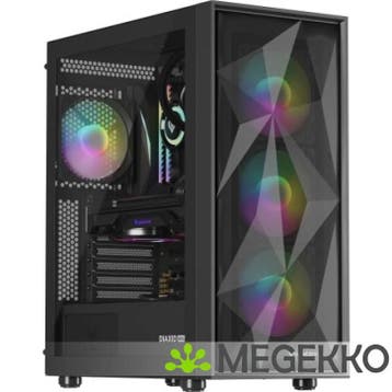 GENESIS NPC-2172 Diaxid 605 ARGB Midi Tower Zwart, Computers en Software, Computerbehuizingen, Verzenden, Nieuw