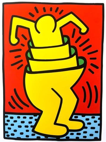 Keith Haring - Untitled (cup man) - Giclée - Artestar, Antiquités & Art