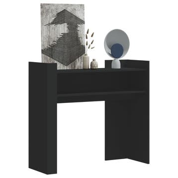 vidaXL Wandtafel 100x35x90 cm bewerkt hout zwart, Verzenden, Nieuw