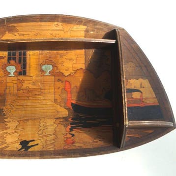 Assiette murale - bois de hêtre - Étagère murale Art nouveau, Antiquités & Art