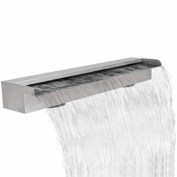 vidaXL Zwembadwaterval rechthoekig 90 cm roestvrij staal, Verzenden, Nieuw