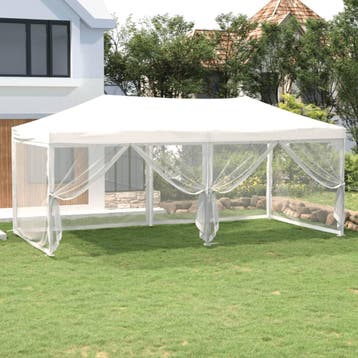 vidaXL Partytent inklapbaar met zijwanden 3x6 m wit, Verzenden