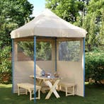 vidaXL Partytent Beige 200 x 200 x 306 cm Oxford Stof, Verzenden, Nieuw