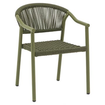 Stoel | PVC Rotan/Aluminium | Groen | In-/Outdoor |, Verzenden