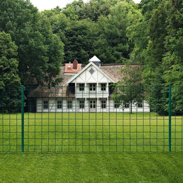 vidaXL Euro hek 20x1,5 m staal groen, Jardin & Terrasse, Clôtures de jardin, Verzenden