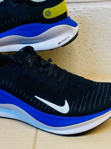 Nike - ReactX Infinity Black Racer Blue P45,5 - Sneakers -, Nieuw