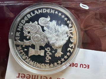 Nederland. 25 Ecu 1996 Johannes Vermeer 25g (.925) Silber