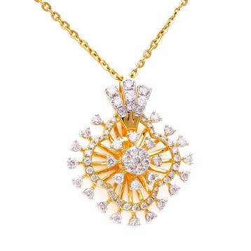 Halsketting - 18 karaat Geel goud - 1.00ct. tw. Diamant, Nieuw