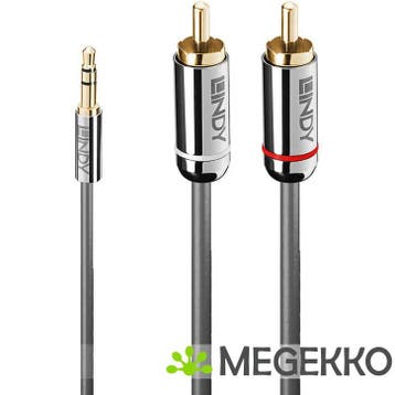 Lindy 35337 audio kabel 10 m 3.5mm 2 x RCA Antraciet, Verzenden
