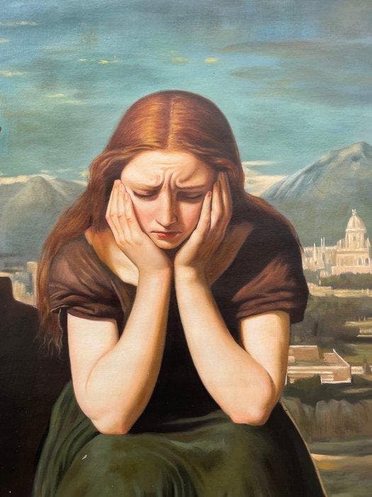 Archemisio (1978) - Penso e m’annoio, Antiek en Kunst, Kunst | Schilderijen | Modern