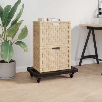vidaXL Transporttrolleys 5 st 58x38x12 cm polypropeen zwart, Verzenden, Nieuw