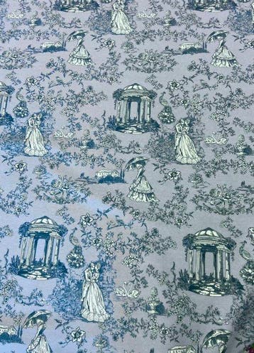 Zeer prestigieus en exclusief toile de Jouy-stof met dubbele