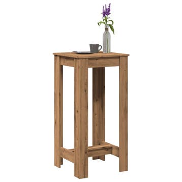 vidaXL Bartafel 51x50x103,5 cm bewerkt hout artisanaal, Verzenden, Nieuw