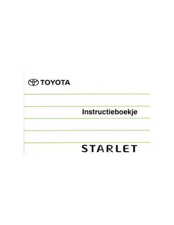 1996 TOYOTA STARLET INSTRUCTIEBOEKJE NEDERLANDS