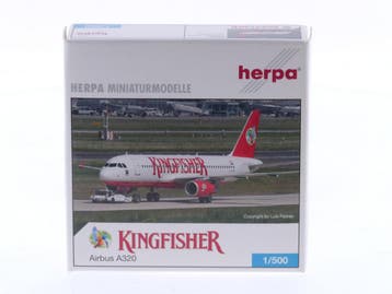 Schaal 1:500 Herpa 502238 Kingfisher Airbus A320 Reg. VT-..., Ophalen of Verzenden