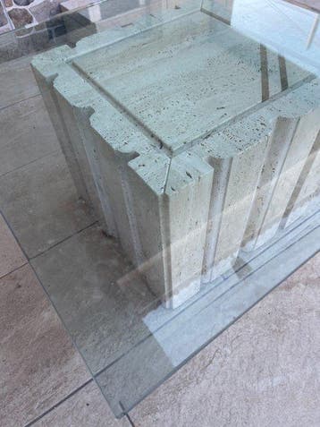 Middentafel - Travertijn, Steen - Tafteltje van travertijn