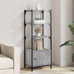 vidaXL Boekenkast 3-laags 41x30x109,5 cm bewerkt hout grijs, Verzenden, Nieuw