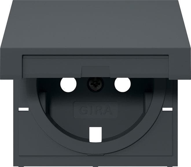 Gira Schuko Afdekplaat Antraciet 55 - 492228, Doe-het-zelf en Bouw, Elektriciteit en Kabels, Verzenden