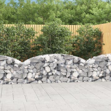 vidaXL Schanskorf gewelfd 200x30x60/80 cm gegalvaniseerd, Verzenden