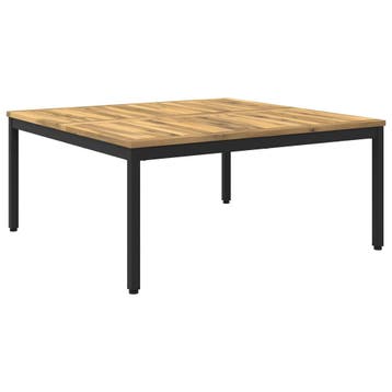 vidaXL Salontafel Wit en zwart 100 x 100,5 x 45 cm Massief, Verzenden, Nieuw