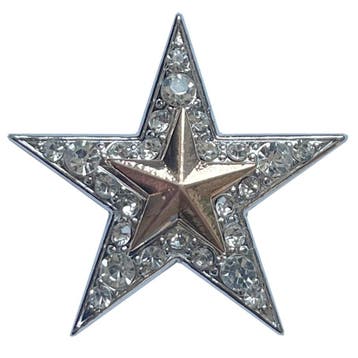 Fako Bijoux - Magneet Broche XL - Ster Kristal Goud -, Verzenden