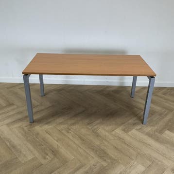 verstelbaar bureau / tafel 160x80 cm, beuken - grijs, In hoogte verstelbaar, Gebruikt