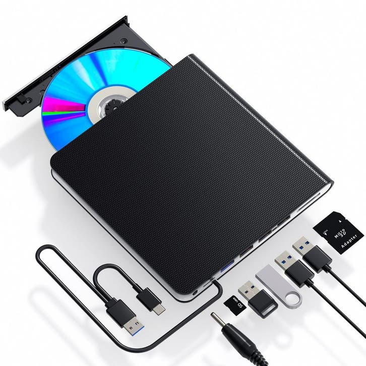 DrPhone DW14 Externe CD/DVD Speler USB 3.0 Type-C – Brander, Computers en Software, Optische drives, Nieuw, Verzenden