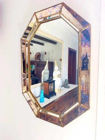 Miroir mural - Bronze, Verre - Style vénitien