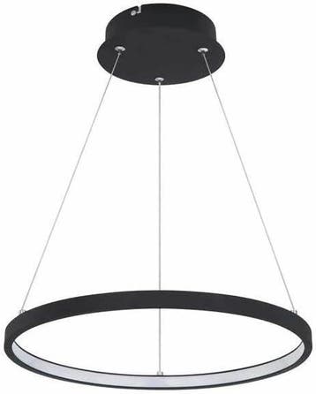 2dekans | LED hanglamp met enkele ring | Ø 38,5cm | Zwart |, Ophalen of Verzenden