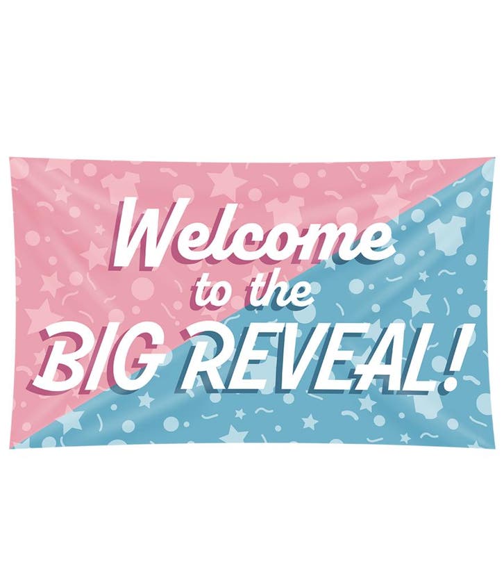 Gevelvlag Gender Reveal 1.5m, Hobby en Vrije tijd, Feestartikelen, Nieuw, Verzenden